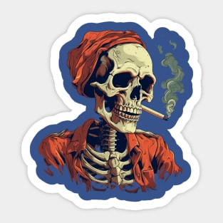 Smoking skull Sticker